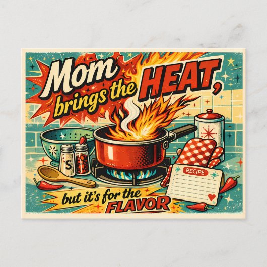 Mom brings the heat ポストカード (正面)