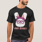 Mom Bunny face cool Easter Bunny Happy Easter Moth Tシャツ (正面)