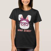 Mom Bunny face cool Easter Bunny Happy Easter Moth Tシャツ (正面)