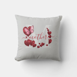 Mom Butterflyハート形の離れブーケー クッション