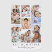 Mom By 最高の Par Photo Collage Mother ゴルフタオル (正面)