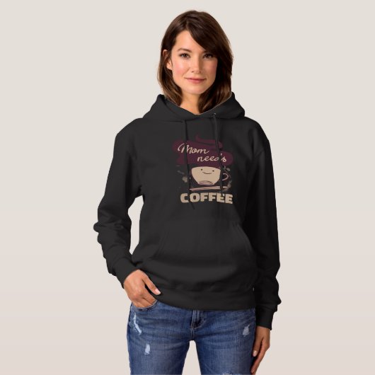 Mom Caffeine Weekend Apparel Coffee パーカ (正面フル)