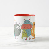 MOM Christmas PHOTO Gift Kids Cute Funny Monsters マグカップ (中央)