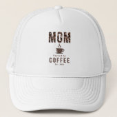 Mom Coffee Humor 母の日 Est. キャップ (正面)
