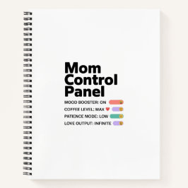 Mom Control Panel Notebook | Funny Mom Life Journa ノートブック