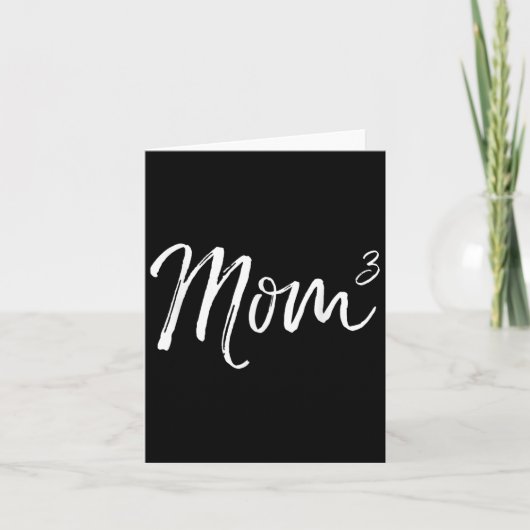 Mom Cubed Triplet Mom Of 3 Third Child Announcemen カード (正面)