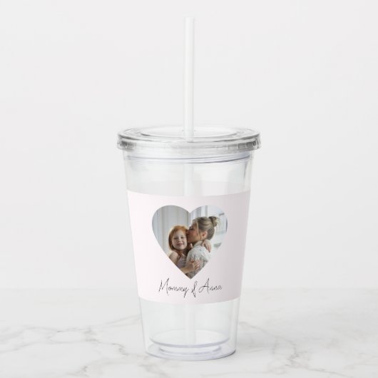 Mom Custom Name & Photo | Acrylic Tumbler アクリルタンブラー (正面)