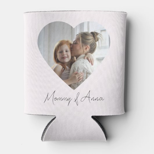 Mom Custom Name & Photo | Personalized Can Cooler 缶クーラー (正面)