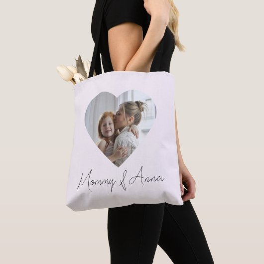 Mom Custom Name & Photo | Personalized Tote Bag トートバッグ (クローズアップ)