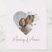 Mom Custom Name & Photo | Personalized Wine Label ワインラベル (シングルラベル)