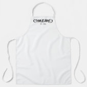 Mom Cute Hearts Script エプロン (正面)