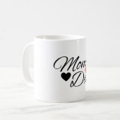 Mom & Dad Hearts - Elegant Typography Family Love コーヒーマグカップ (正面左)