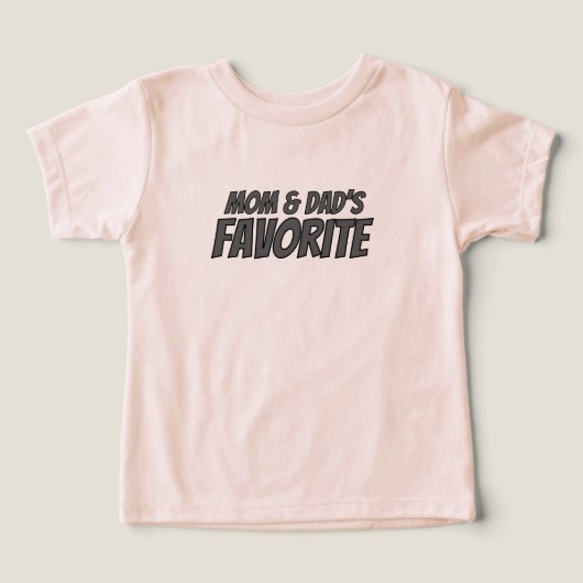 Mom & Dad’s Favorite – Cute Kids T-Shirt | Fun Fam (デザイン正面)