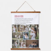 Mom Definition | 8枚の写真をカスタマイズ 吊り下げ型タペストリー (正面)