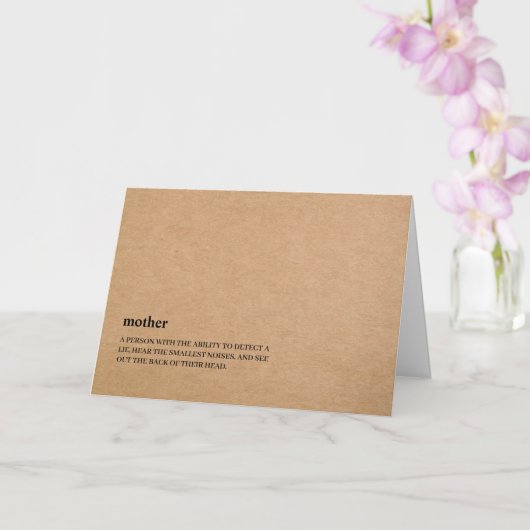 Mom Definition Mothersデイカード カード (蘭)