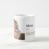 Mom Definition Mothers Dayのカスタム写真 コーヒーマグカップ (中央)