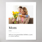 Mom Definition Mothers Dayのカスタム写真 ポスター (正面)