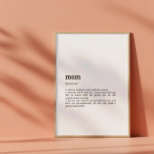 Mom Definition Poster | Dictionary Style ポスター