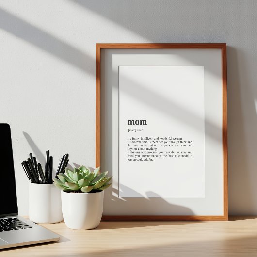 Mom Definition Poster | Dictionary Style ポスター