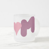 Mom design letters フロストグラスマグカップ (正面右)