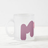 Mom design letters フロストグラスマグカップ (左)