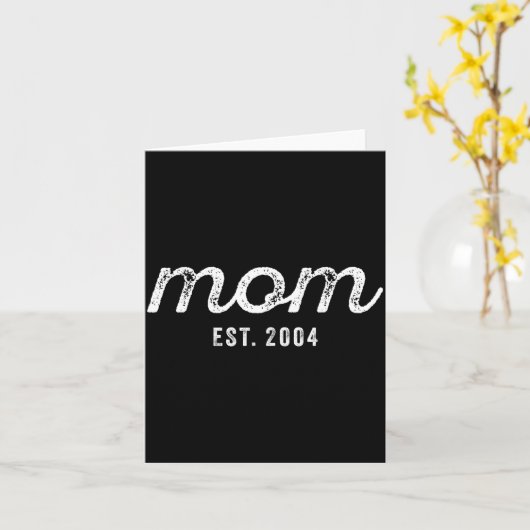 Mom Est 2004 Mom D Mother’s Day Ized  カード (黄色い花)