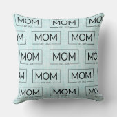 Mom est 2025新しい母のベビーが青いバーラップを明らかにフェイク クッション (裏面)