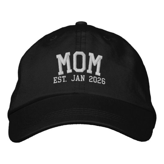 Mom Est. 2026 Embroidered Hat 刺繍入りキャップ (正面)