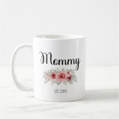Mom Est 2026 Promoted To Mommy Mama Pregnancy コーヒーマグカップ (左)