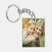 Mom Est. Photo New Mom Gift Keychain キーホルダー (正面左)