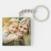Mom Est. Photo New Mom Gift Keychain キーホルダー (裏面)