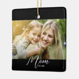 Mom Est. Photo New Mom Gift Keychain セラミックオーナメント