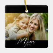 Mom Est. Photo New Mom Gift Keychain セラミックオーナメント (正面)