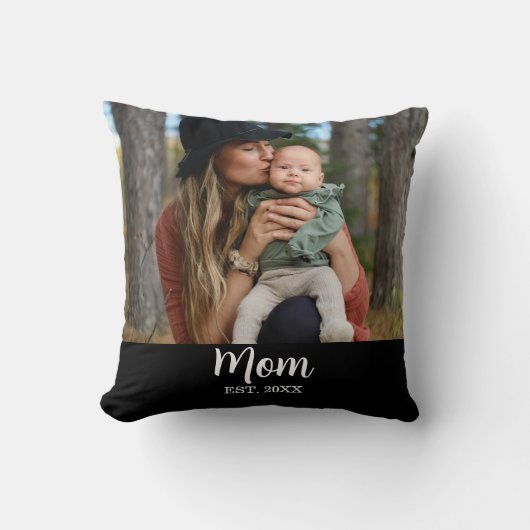 Mom Est. Script Photo  クッション (正面)