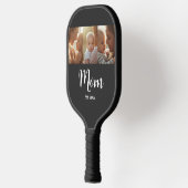 Mom Est. year Modern Bold Script Pickleball Paddle ピックルボールラケット (左)