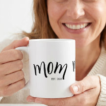 Mom Established かわいいオシャレな記念イヤー