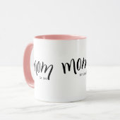 Mom Established かわいいオシャレな記念イヤー マグカップ (正面左)
