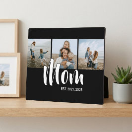 Mom Established エレガントスクリプト ブラック 3 写真 フォトプラーク