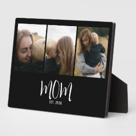 Mom Established エレガントスクリプト ブラック 3 写真 フォトプラーク