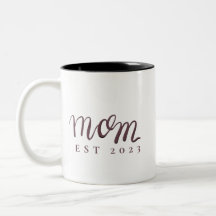 Mom Established カスタムネーム 新米ママ プレゼント ツートーン