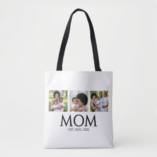Mom Established キャップ 白 3 写真 トートバッグ (正面)