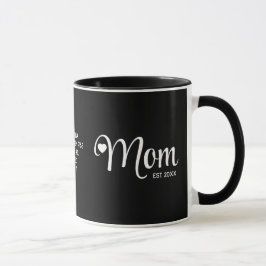 Mom Established シンプルスクリプト 母へのギフト マグカップ