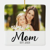 Mom Established スクリプト写真 セラミックオーナメント (裏面)