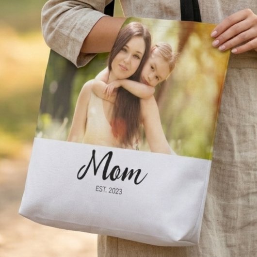 Mom Established スクリプト写真  トートバッグ