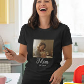 Mom Established スクリプト写真 Tシャツ