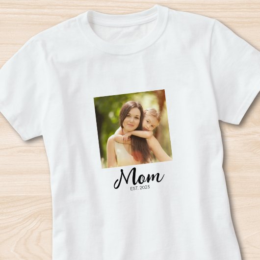 Mom Established スクリプト写真  Tシャツ