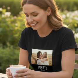 Mom Established スクリプト写真Tシャツ Tシャツ