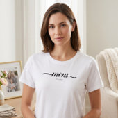 Mom Established スクリプト ブラック 年 ママ  Tシャツ