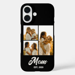 Mom Established スクリプト ブラック 3 写真 iPhone 16ケース