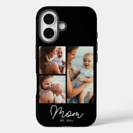 Mom Established スクリプト ブラック 3 写真 iPhone 16ケース